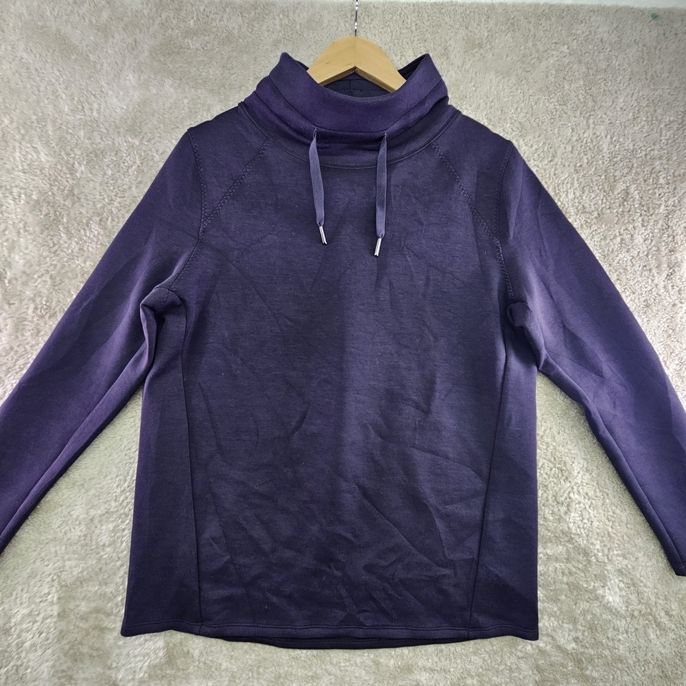 Spanx Black Air Essentials Got You Covered Mock Neck Pullover Size Medium
